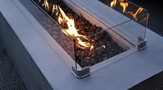 Rectangular Cinder Fire Large Table