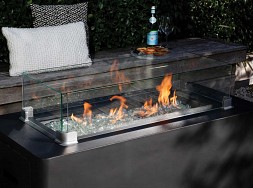 Obsidian Rectangular Gas Fire Table