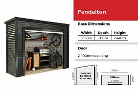 Fendalton Garden Shed 3.150W x 1000D