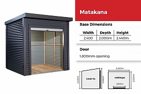 Matakana Garden Shed 2400W x 2000D